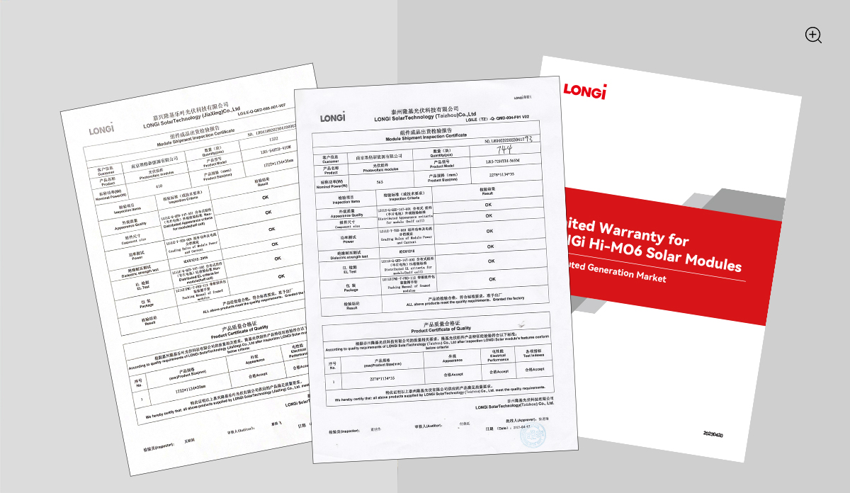 Longi-Solar-Zertifikat